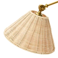 Hello Honey® 29" Antique Metal Brass Finish Coastal Adjustable Wall Sconce