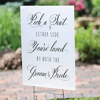 Hortense B. Hewitt Co.™ Pick a Seat Either Side Sign