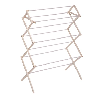 Honey Can Do Compact Folding Wooden Clothes Drying Rack