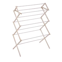 Honey Can Do Compact Folding Wooden Clothes Drying Rack