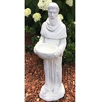 Santa's Workshop 22.5" Antique White Cold Cast St. Francis Statue