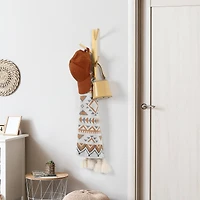 NEX™ 4-Hook Natural Wood Wall Mounted Tree Branch Coat Rack