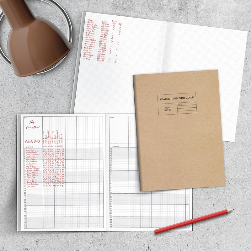 TF Publishing Professional Kraft 7.5" x10.25" Teacher Record Grade Book