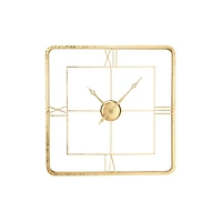 Gold Glam Metal Wall Clock, 36" x 36"