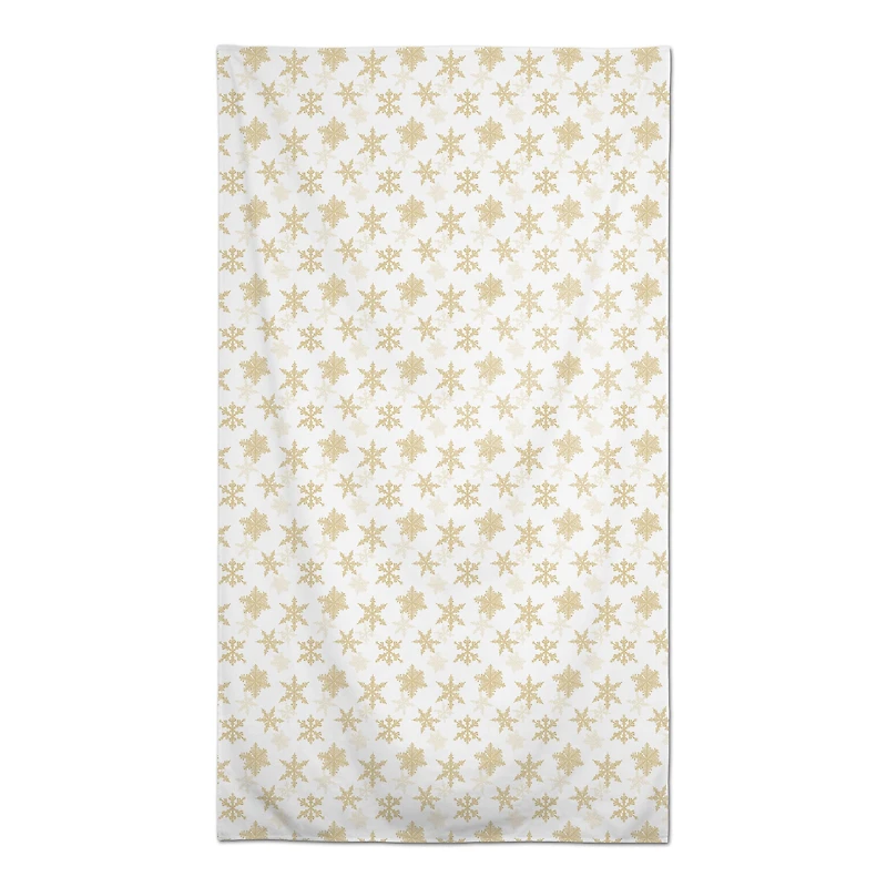 102" Cream Snowflakes Tablecloth