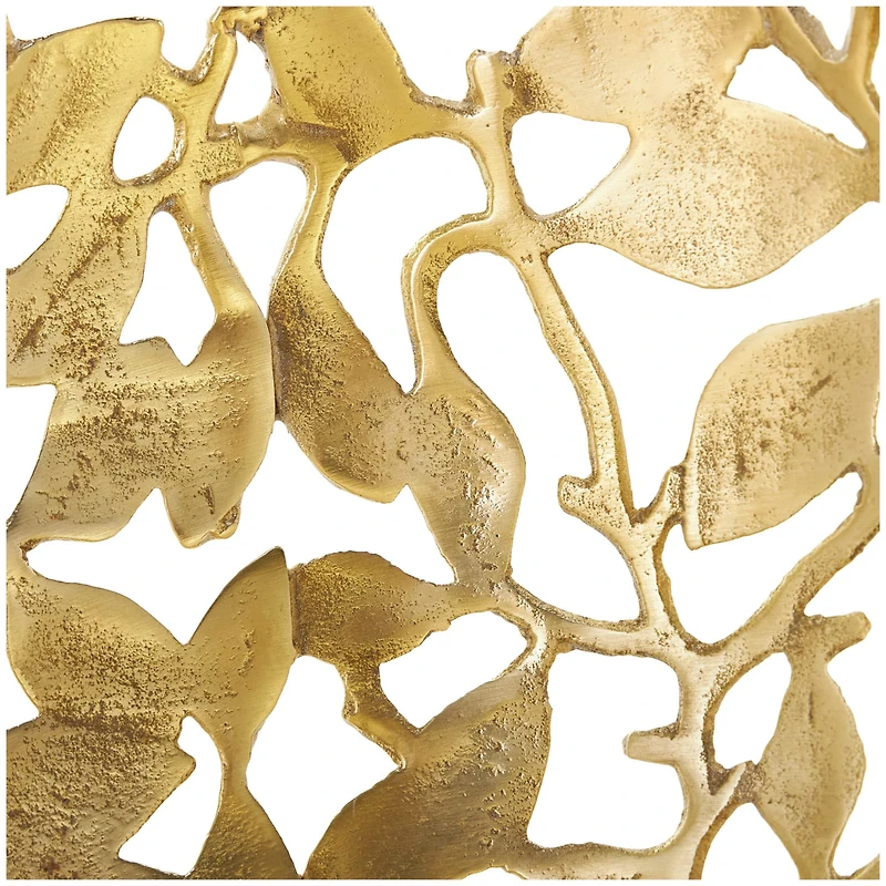 Gold & White Aluminum Leaf Decorative Bowl Set