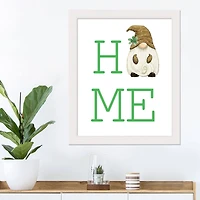Home Gnome 16" x 20" White Framed Print Under Plexiglass