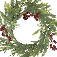 12" Mini Pine with Red Berry & Eucalyptus Wreath by Ashland®
