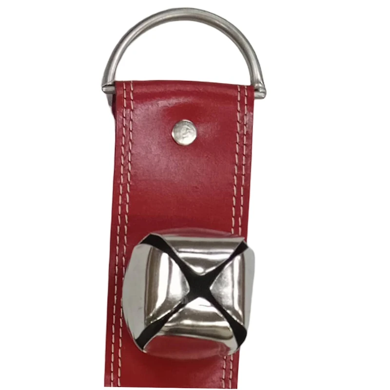 23" Red Leather Belt with Silver Bells Wall Décor by Ashland®