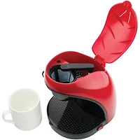 Brentwood Red Single-Serve Coffee Maker with Porcelain Mug