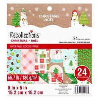 6" x 6" Christmas Double-Sided Paper Pad, 24 Sheets by Recollections™