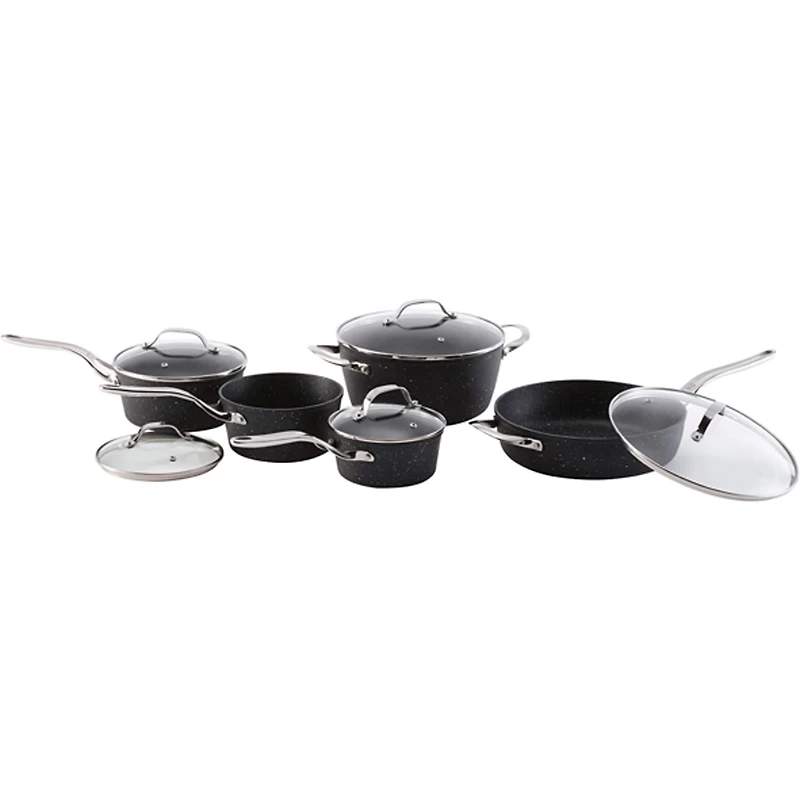THE ROCK by Starfrit 10-Piece Cookware Set With Stainless Steel Handles