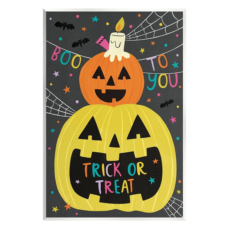 Stupell Industries Boo To You Fun Jack-O-Lanterns Wall Plaque Art