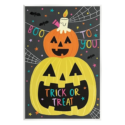 Stupell Industries Boo To You Fun Jack-O-Lanterns Wall Plaque Art