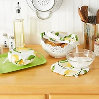 Lemon Bliss Print Dish Cover Set