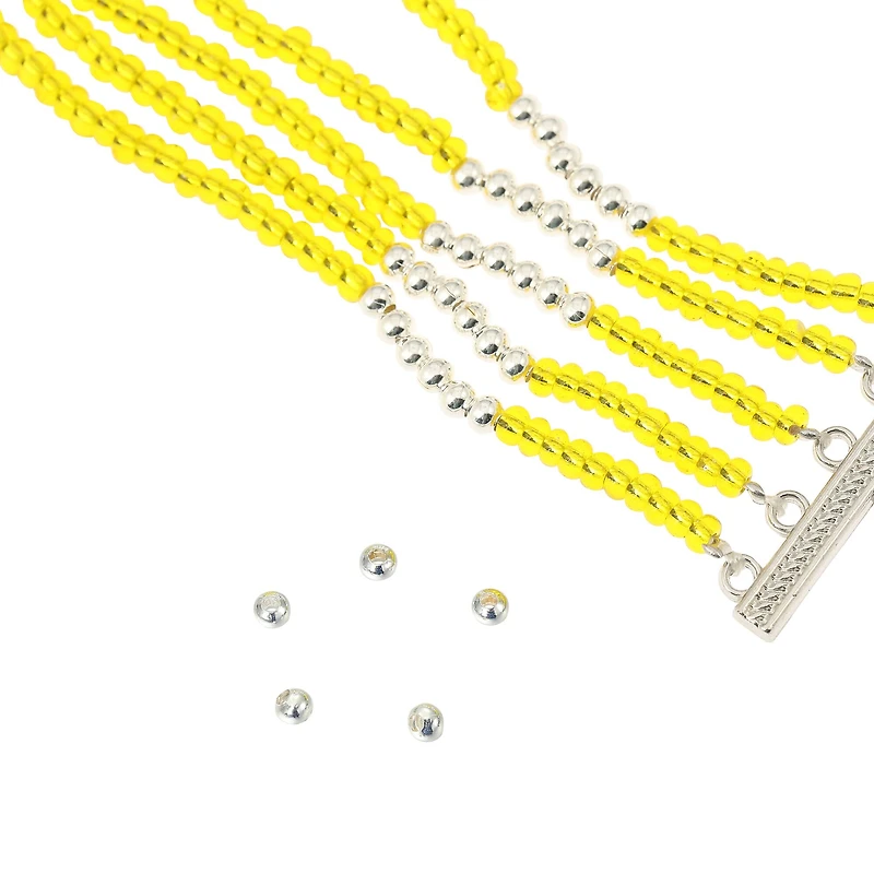 12 Packs: 200 ct. (2,400 total) 3mm Spacer Beads by Bead Landing™