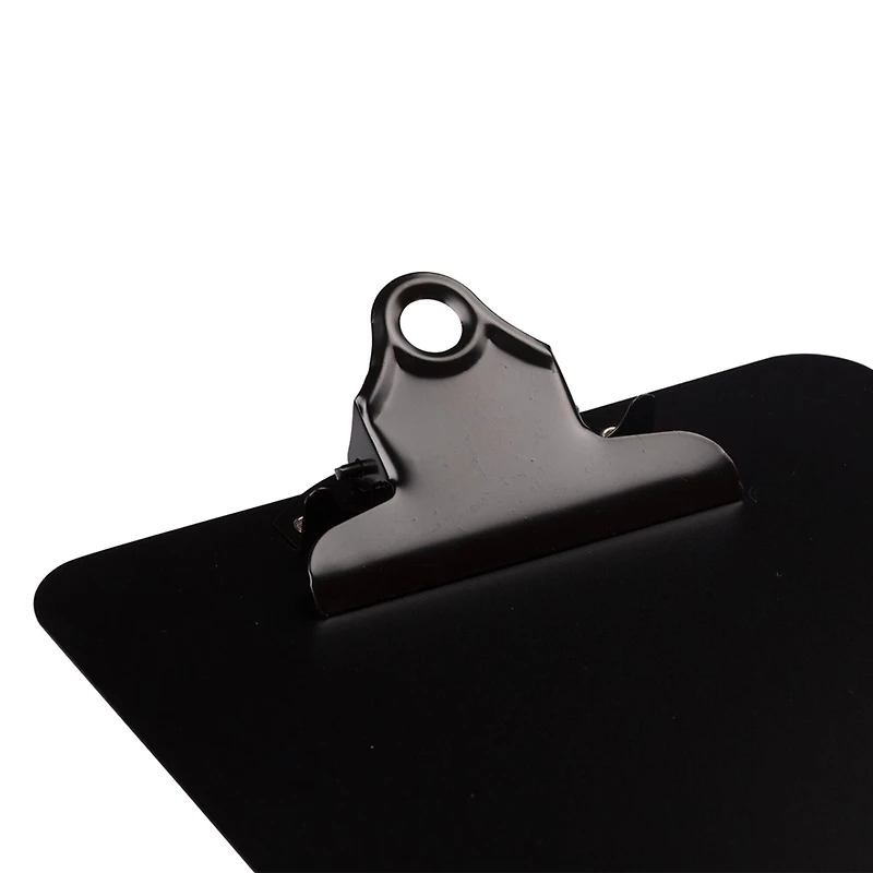 JAM Paper Black Mini Aluminum Clipboard with Bulldog Clip