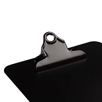 JAM Paper Black Mini Aluminum Clipboard with Bulldog Clip
