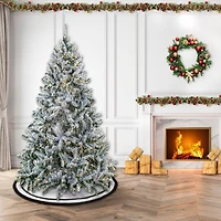 9ft. Pre-Lit Snowy Hudson Artificial Christmas Tree, Warm White LED Lights