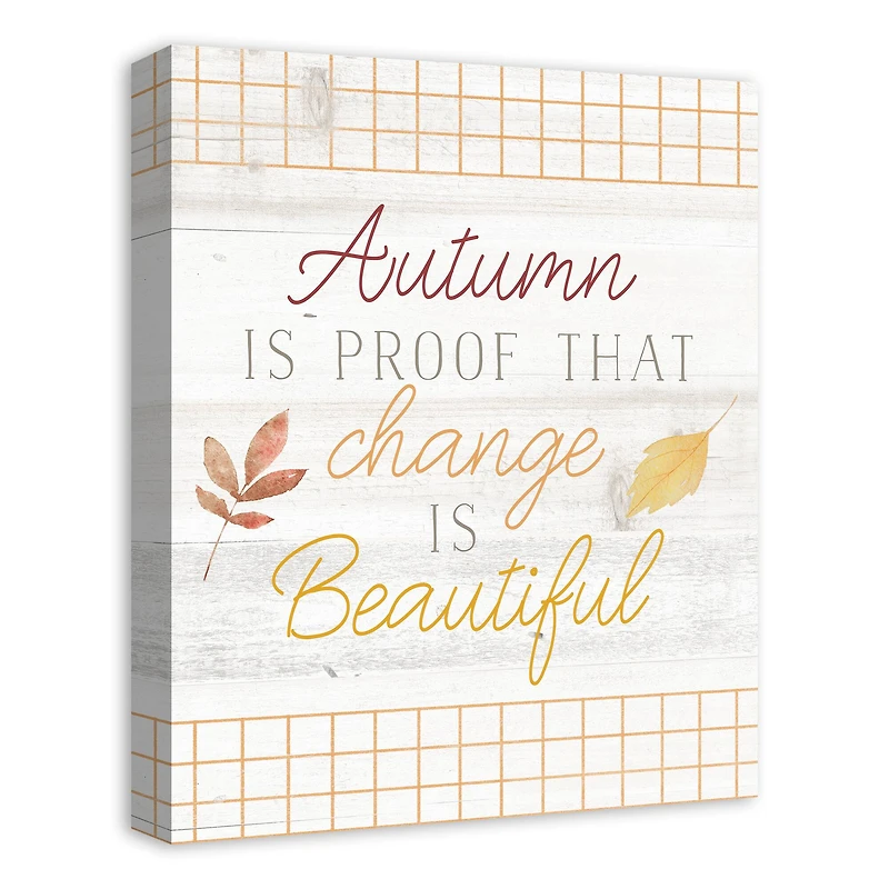 Change Is Beautiful Fall Canvas Wall Art