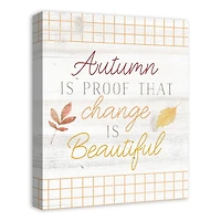 Change Is Beautiful Fall Canvas Wall Art