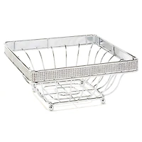 Kitchen Details Chrome Pave Diamond Fruit Basket