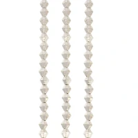 Silver Metal Faceted Bicone Beads, 4mm by Bead Landing™