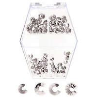 The Beadsmith® Silver Plated Crimp Bead Cover, 80ct.