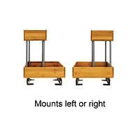 Household Essentials Glidez Steel & Bamboo Slide-Out 2-Tier Storage Organizer