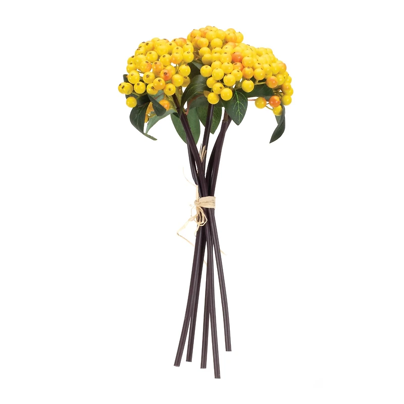 12.75" Yellow Berry Bundles, 2ct.