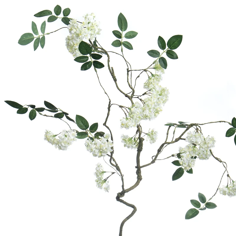 36" White Snowball Branch Stem by Ashland®