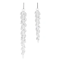 Dripping Glass Icicle Drop Ornaments Set