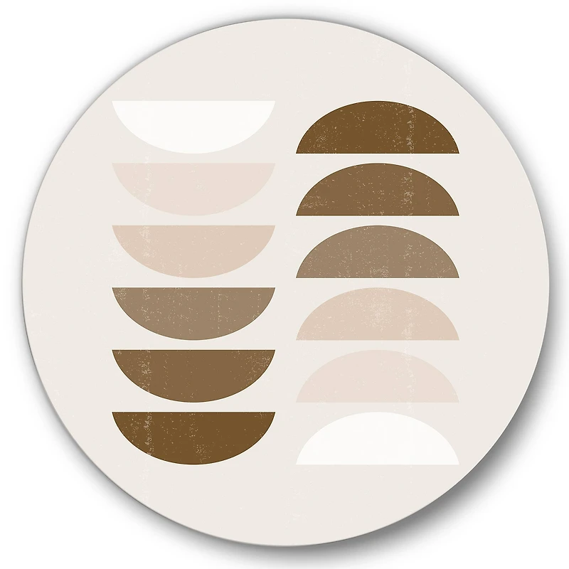 Designart - Abstract Sun & Moon Geometrics In Terracotta II