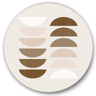 Designart - Abstract Sun & Moon Geometrics In Terracotta II