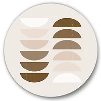 Designart - Abstract Sun & Moon Geometrics In Terracotta II