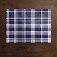 Navy Plaid 18" x 14" Poly Twill Placemat