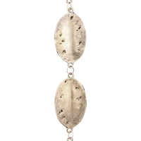 Silver Plated Metal Oval Beads, 33mm by Bead Landing™