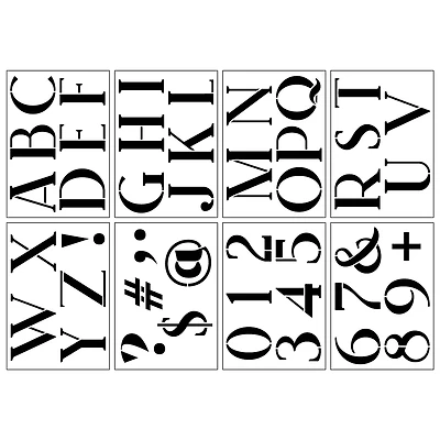 3" Tuxedo Alphabet Font Stencils by Craft Smart®