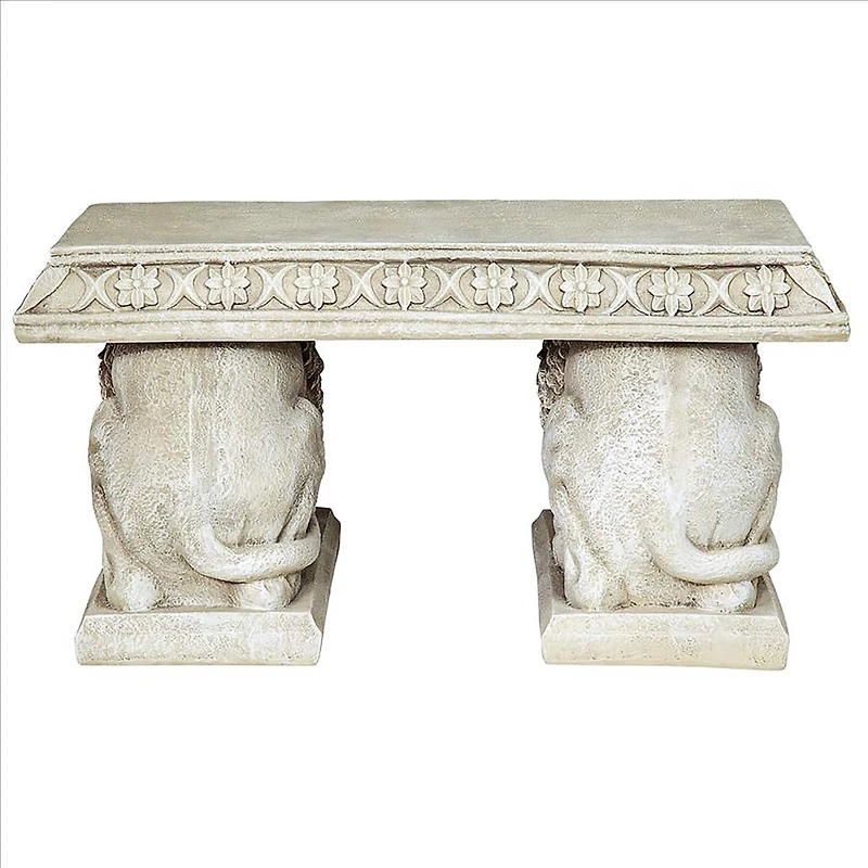 Design Toscano 15" Grand Lion of St. John's Square Sculptural Bench