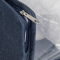 Household Essentials 41" Denim Blue Under the Bed Storage Chest