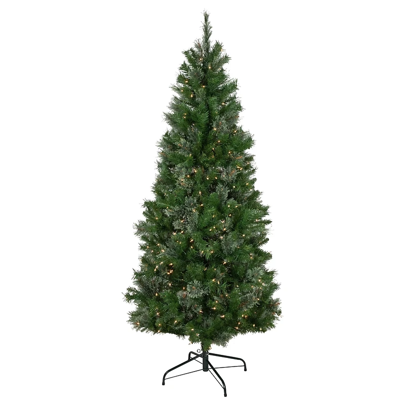 6.5ft. Pre-Lit Mixed Cashmere Pine Artificial Christmas Tree, Clear Lights