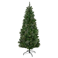 6.5ft. Pre-Lit Mixed Cashmere Pine Artificial Christmas Tree, Clear Lights