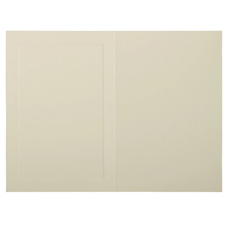 JAM Paper 3.5" x 4.875" Strathmore Ivory Wove Panel Blank Foldover Cards