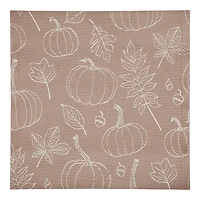 Dusty Rose Fall Pattern Cotton Twill Napkin