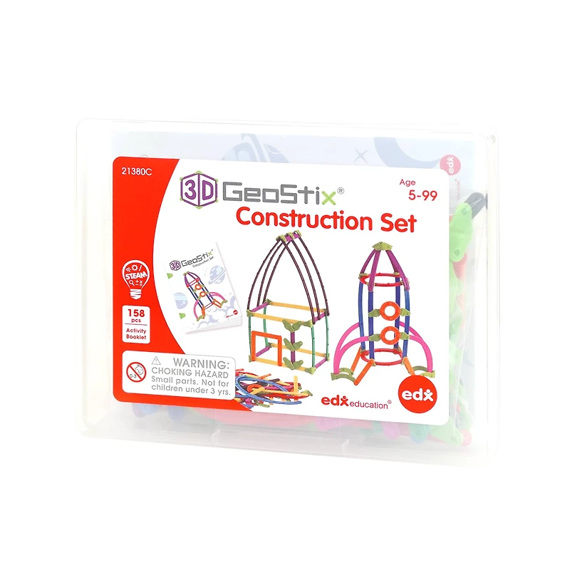 edxeducation® GeoStix® 3D Construction Play Set