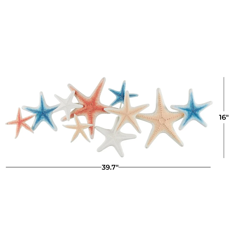 Layered Metal Starfish Wall Décor Accent
