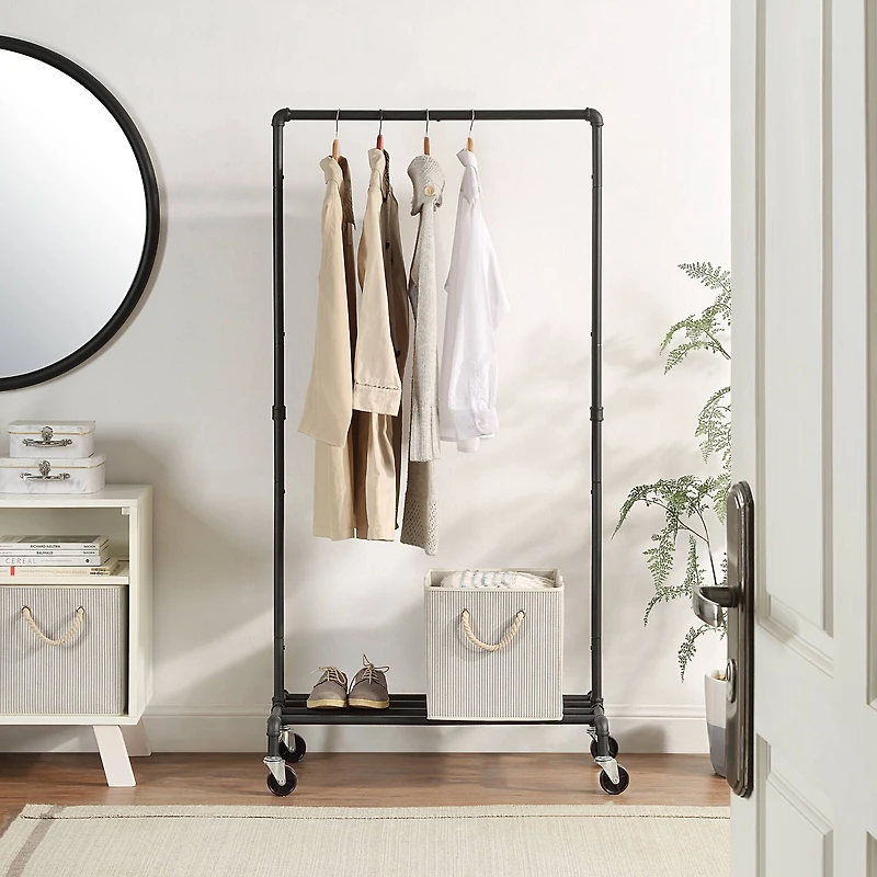 SunnyPoint Black Single Garment Rack