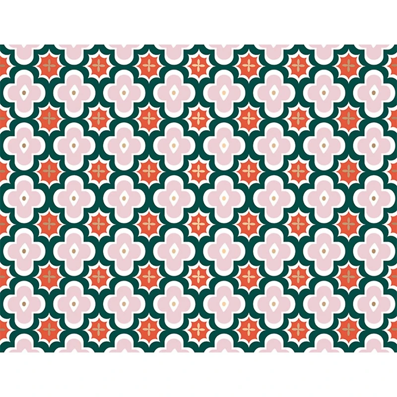 JAM Paper 3.87" x 5" Pink & Red Geometric Blank Note Cards & Envelopes, 20ct.