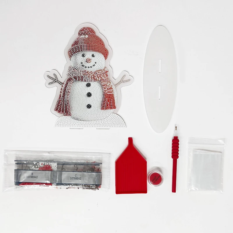 8" x 7.75" Snowman Diamond Art Table Topper Kit by Make Market®