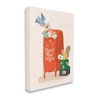 Stupell Industries Santa Mail Holiday Parcels Letters Canvas Wall Art